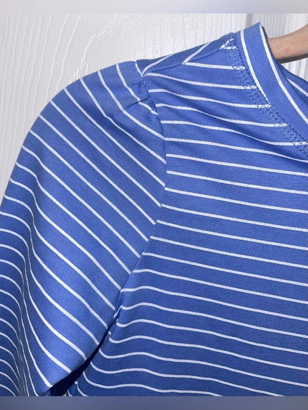 Gymboree girls 7/8 dress casual blue white striped
